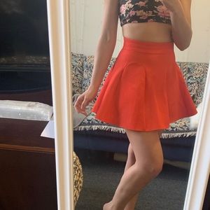 Coral skater skirt